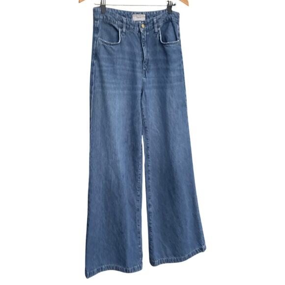 TRIARCHY-High Rise Wide Leg Jean Size 27 - Picture 5 of 8